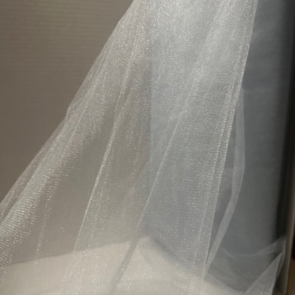 Baby Blue Illusion Sparkle Tulle Wedding Shower Fabric - Picture 4 of 4